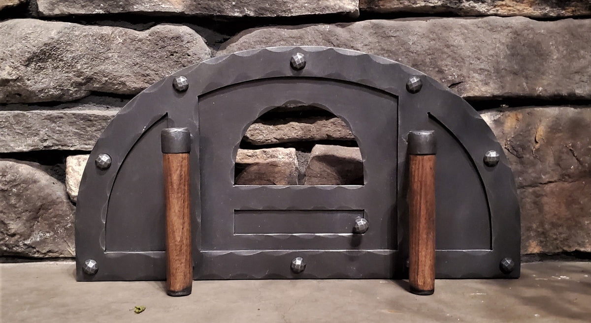 All About Pizza Oven Doors – Hinged vs. Freestanding - Old West Iron