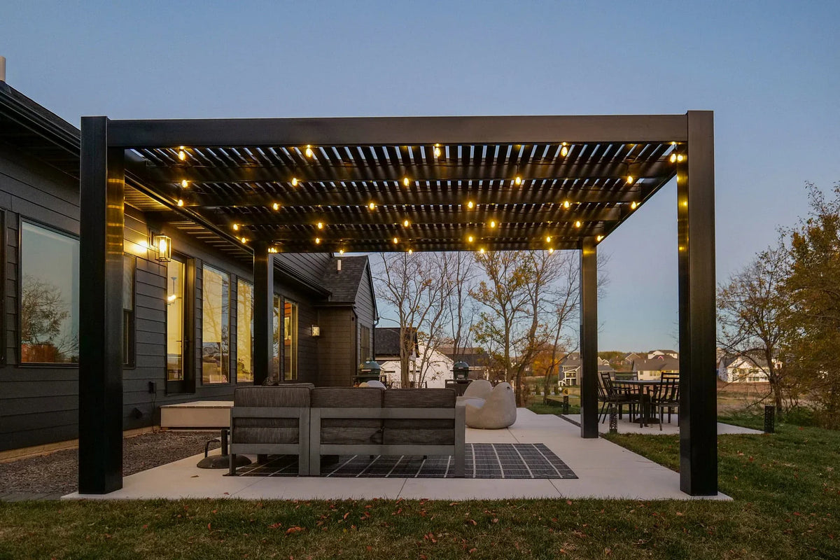 How to Build a Rustic Pergola with Iron Brackets