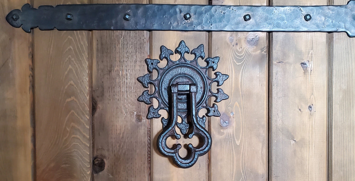 Elevate Your Home's Aesthetic with the Portuguese Gothic Iron Door Knocker - Old West Iron
