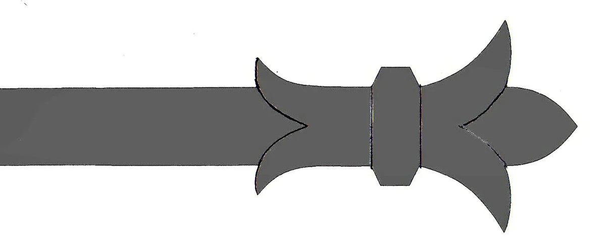 Babylonian Fleur De Lis Iron Work - 318 - Old West Iron
