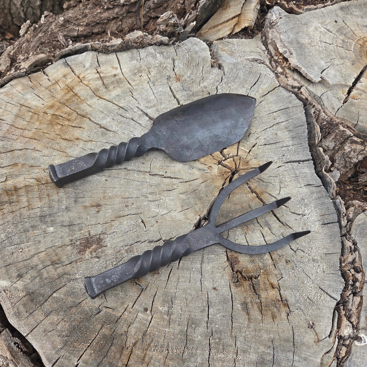 Hand Forged Gardening Tool Set