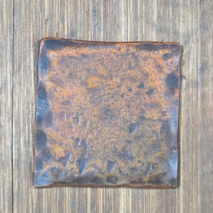 Finish Color Sample - Natural Rust, Distressed - 3" x 3" Square / Natural Rust