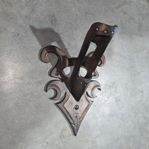 Soporte de bandera - Pátina de metal oxidado / HCS-04 #8 x 1"