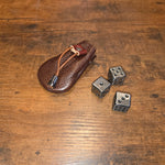 Iron Dice Gift Set — Metal Dice with Small Genuine Leather Pouch | Groomsmen & Men's Gift, Made in USA (Copy)
