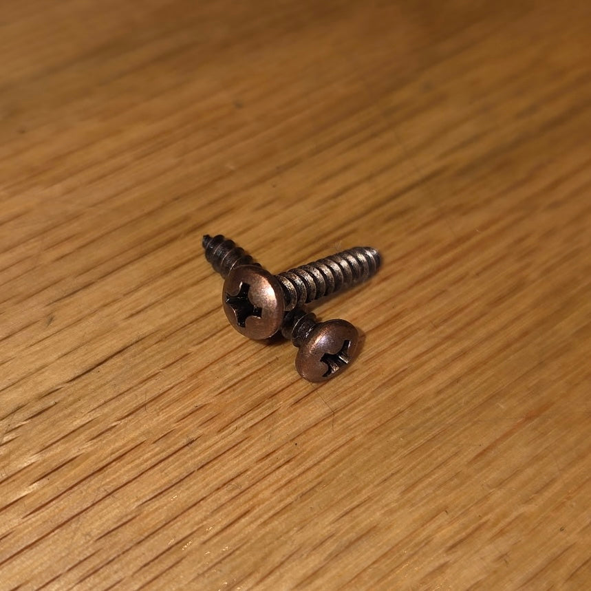 #8 Silicon Bronze Phillips Oval Head Decor Screws  (Ten Pack)