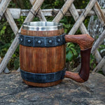 Stainless Steel Whiskey Barrel Coffee Mug - Old West Iron