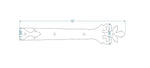 Roman Acanthus Wrought Iron Garage Door Dummy Hinge Strap - Old West Iron