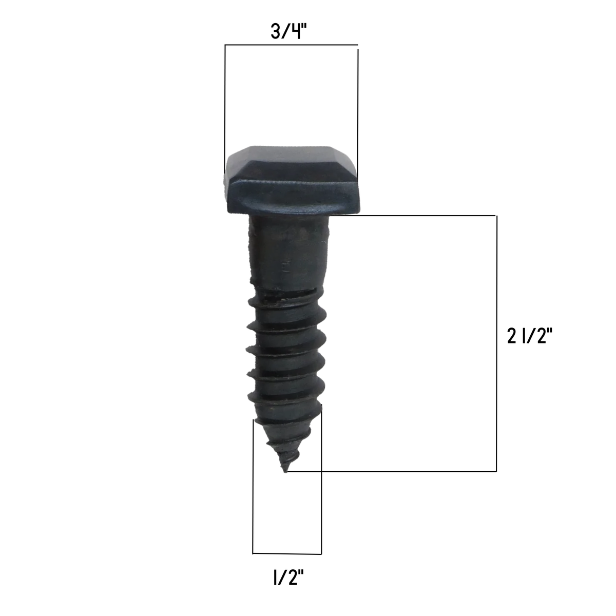 1/2" Dia. Smooth Square Head Lag