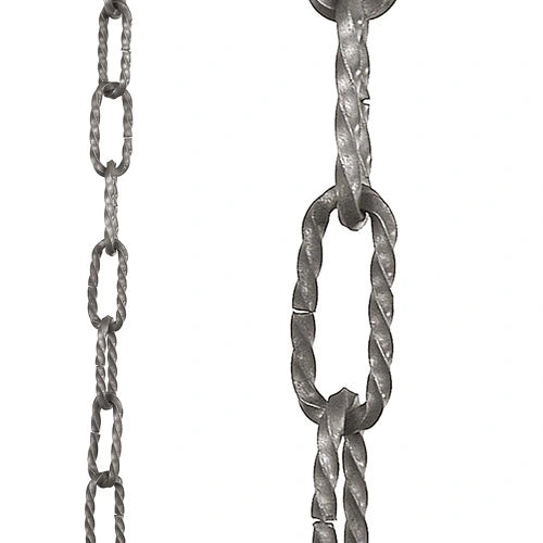 Forged Twisted Square Bar Chain. 2 1/2" x 1" - Priced per foot