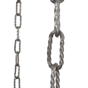 Chaîne à maillons carrés forgés torsadés. 2 1/2" x 1" - Prix au pied