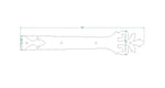 Roman Acanthus Wrought Iron Garage Door Dummy Hinge Strap - Old West Iron