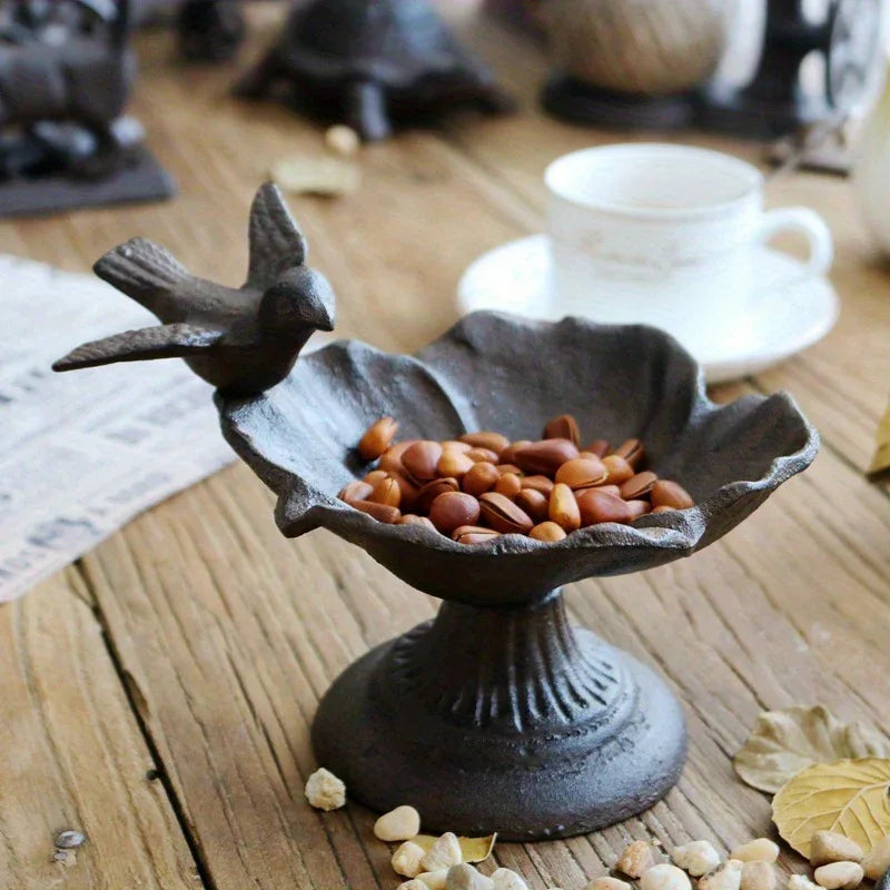 Vintage European Iron Bird Feeder - Old West Iron