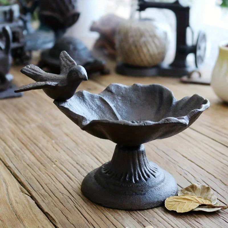 Vintage European Iron Bird Feeder - Old West Iron