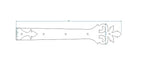 Roman Acanthus Wrought Iron Garage Door Dummy Hinge Strap - Old West Iron