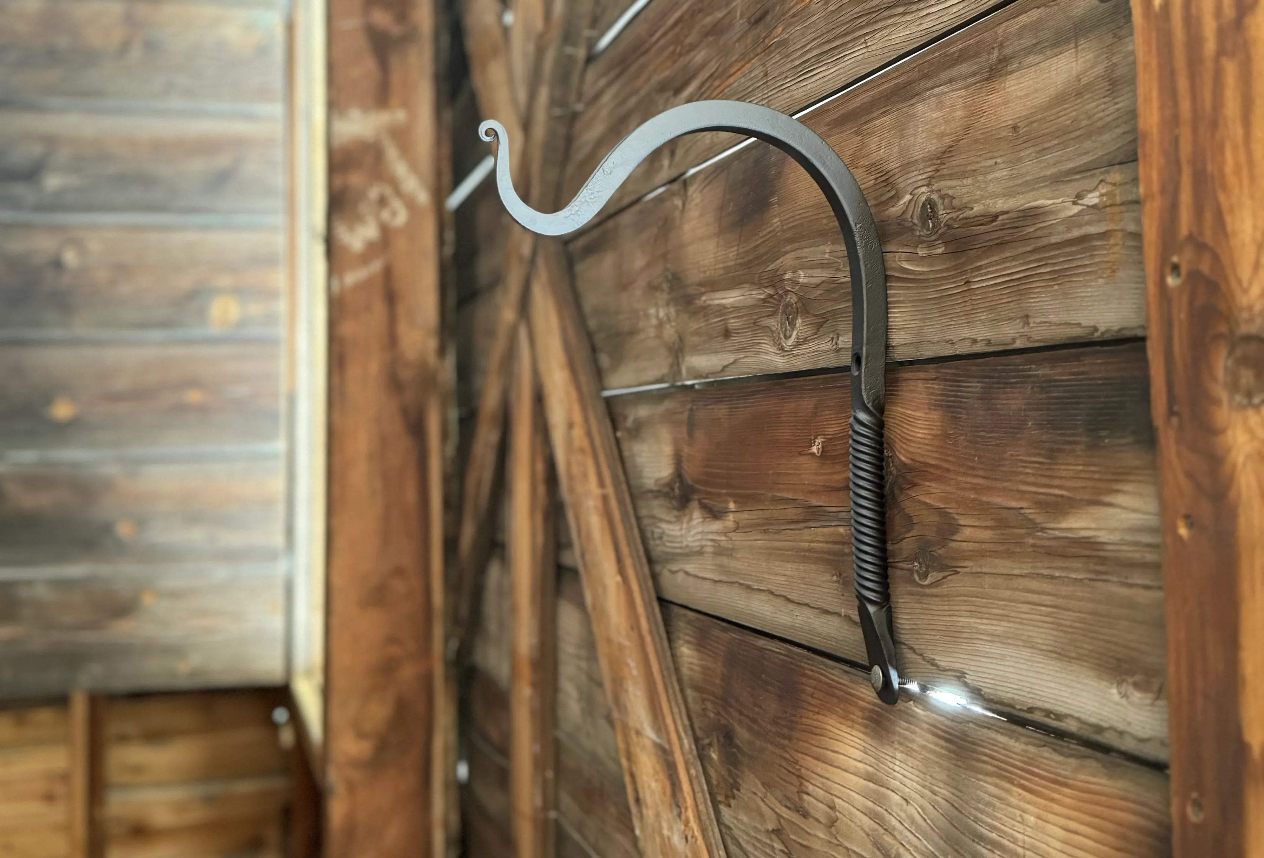 Twisted Scrolled Plant Hanger/Lantern Hook - Old West Iron