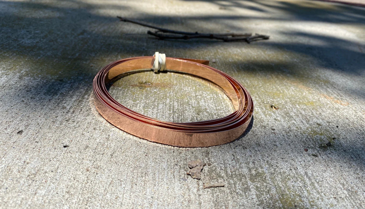 Bande de cuivre brut pour solin, 1"x10"
