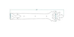 Roman Acanthus Wrought Iron Garage Door Dummy Hinge Strap - Old West Iron