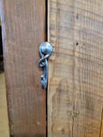 Hand Forged Iron Hook and Nail – Rustic Wrought Iron Wall Hook for Farmhouse Decor - Old West Iron