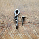 Hand Forged Iron Hook and Nail – Rustic Wrought Iron Wall Hook for Farmhouse Decor - Old West Iron