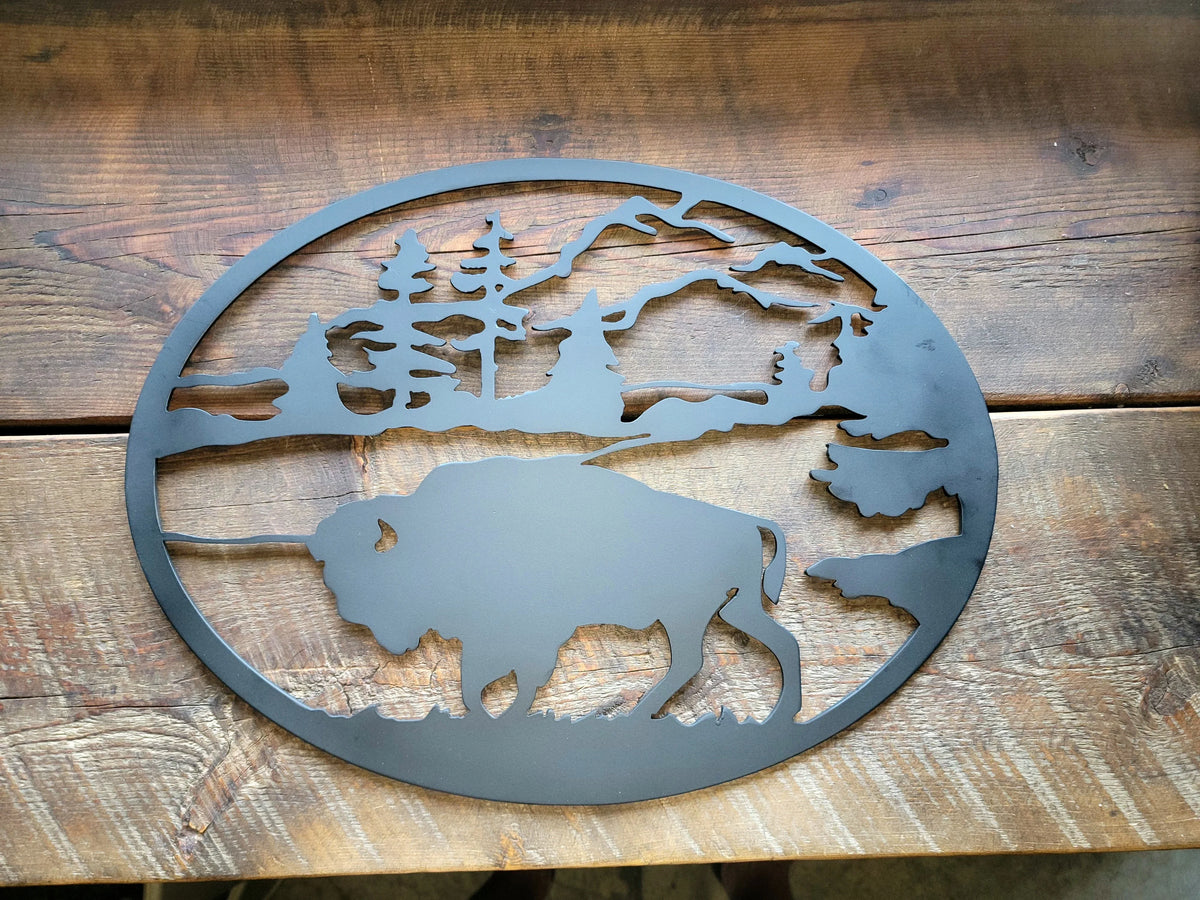 Bison Cut Out - Old West Iron