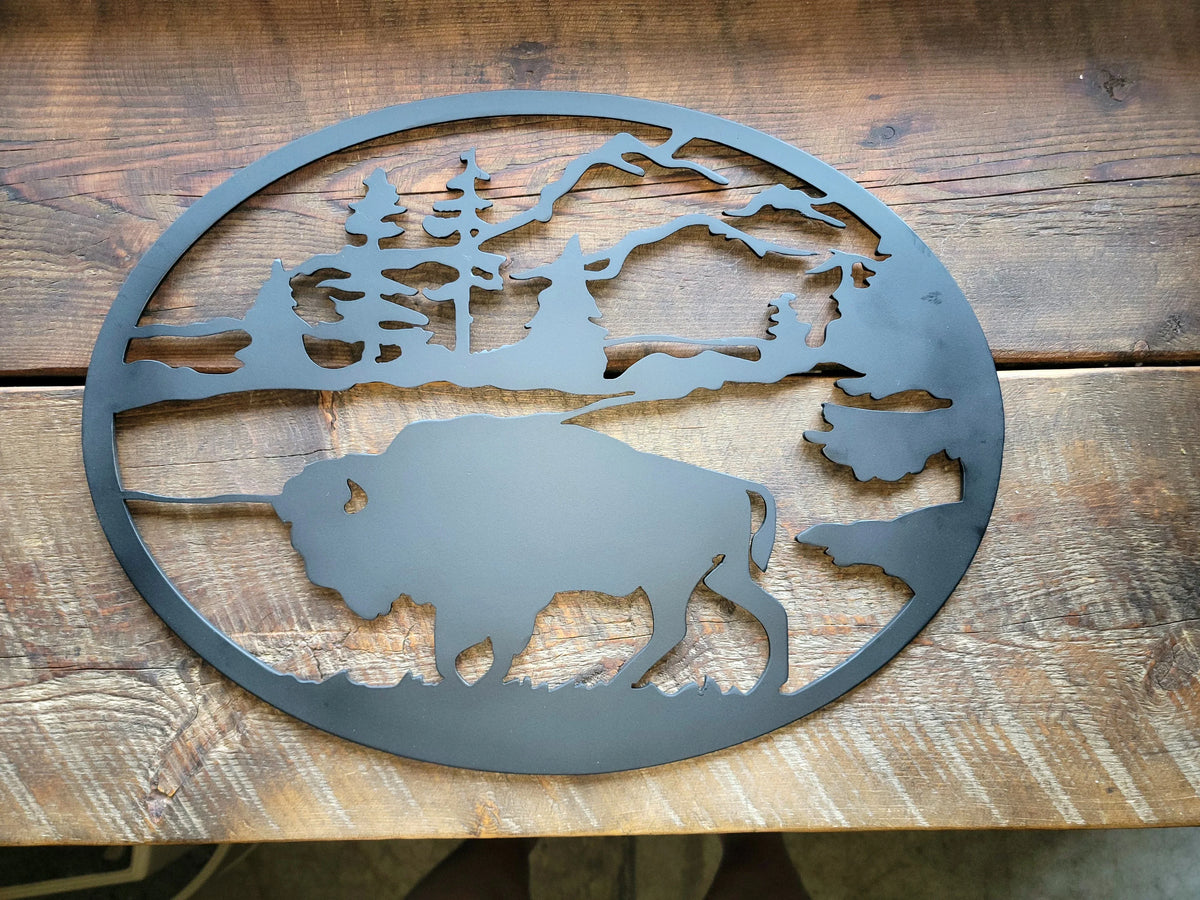 Bison Cut Out - Old West Iron