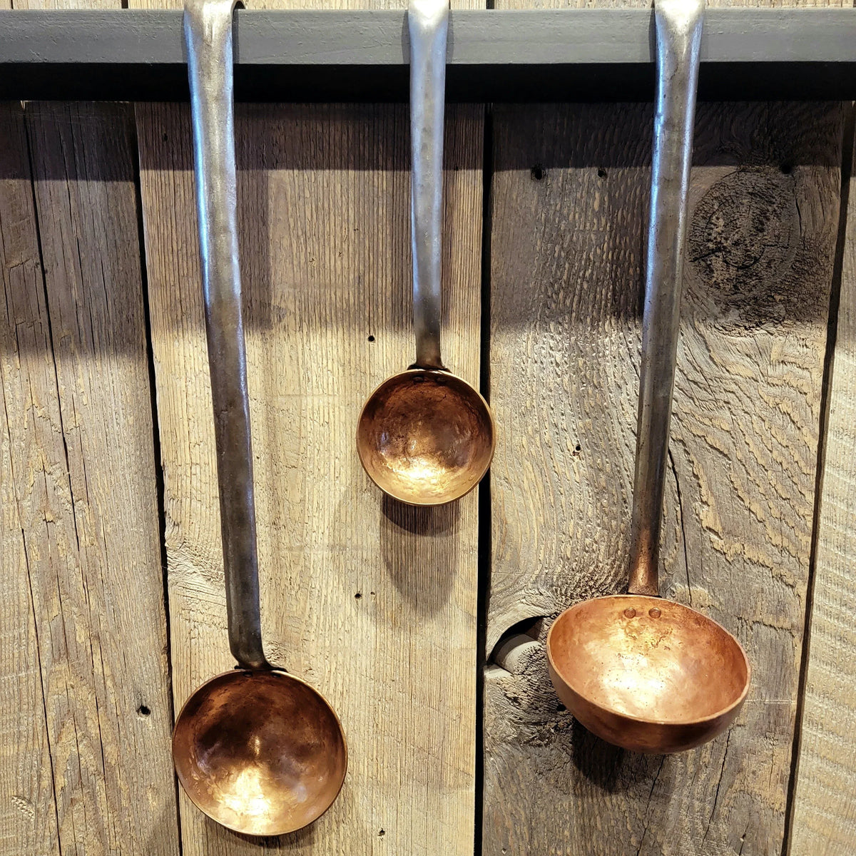 Copper Utensil Set with Hook Handles - Old West Iron