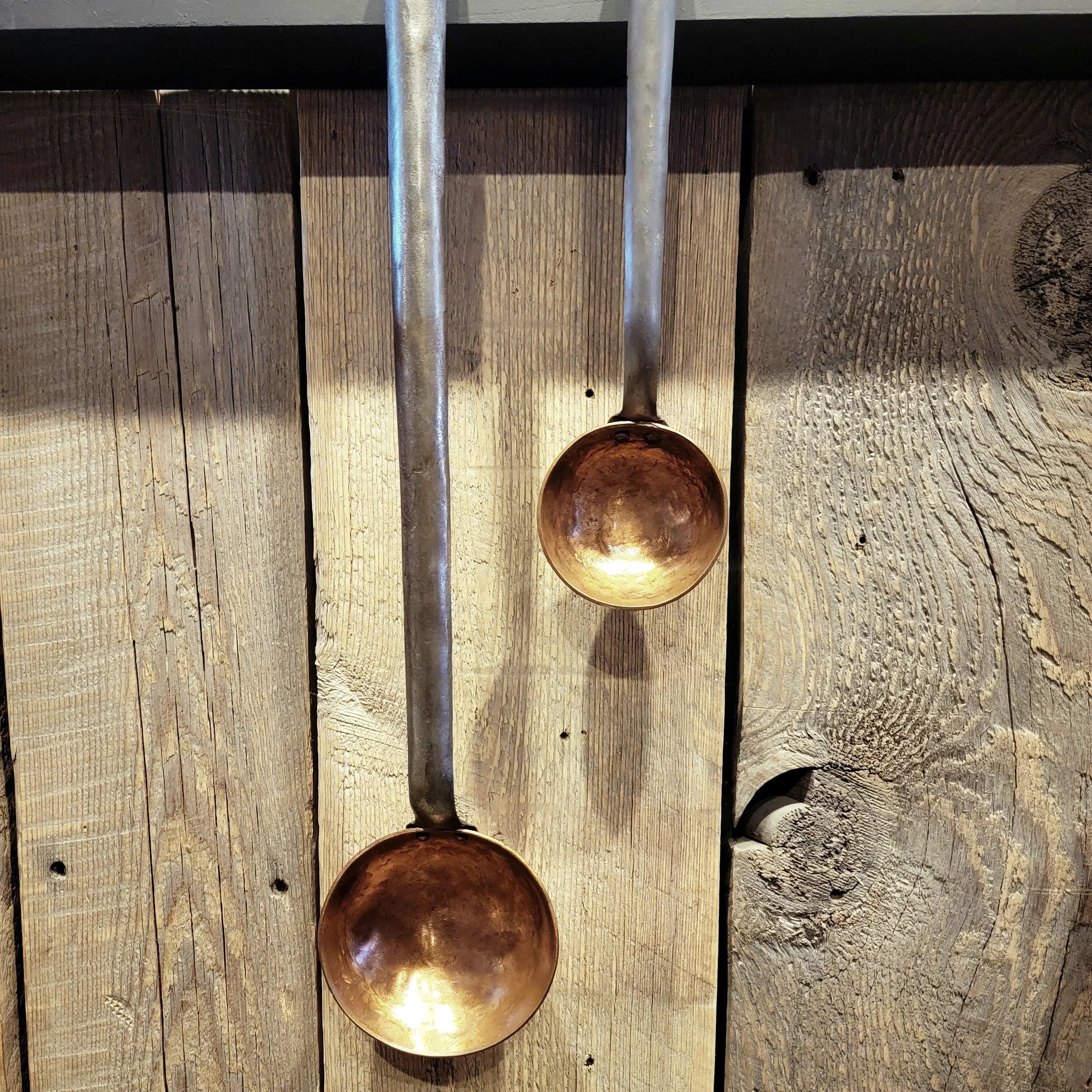 Copper Egg Spoon Set with Hook Handles - Old West Iron