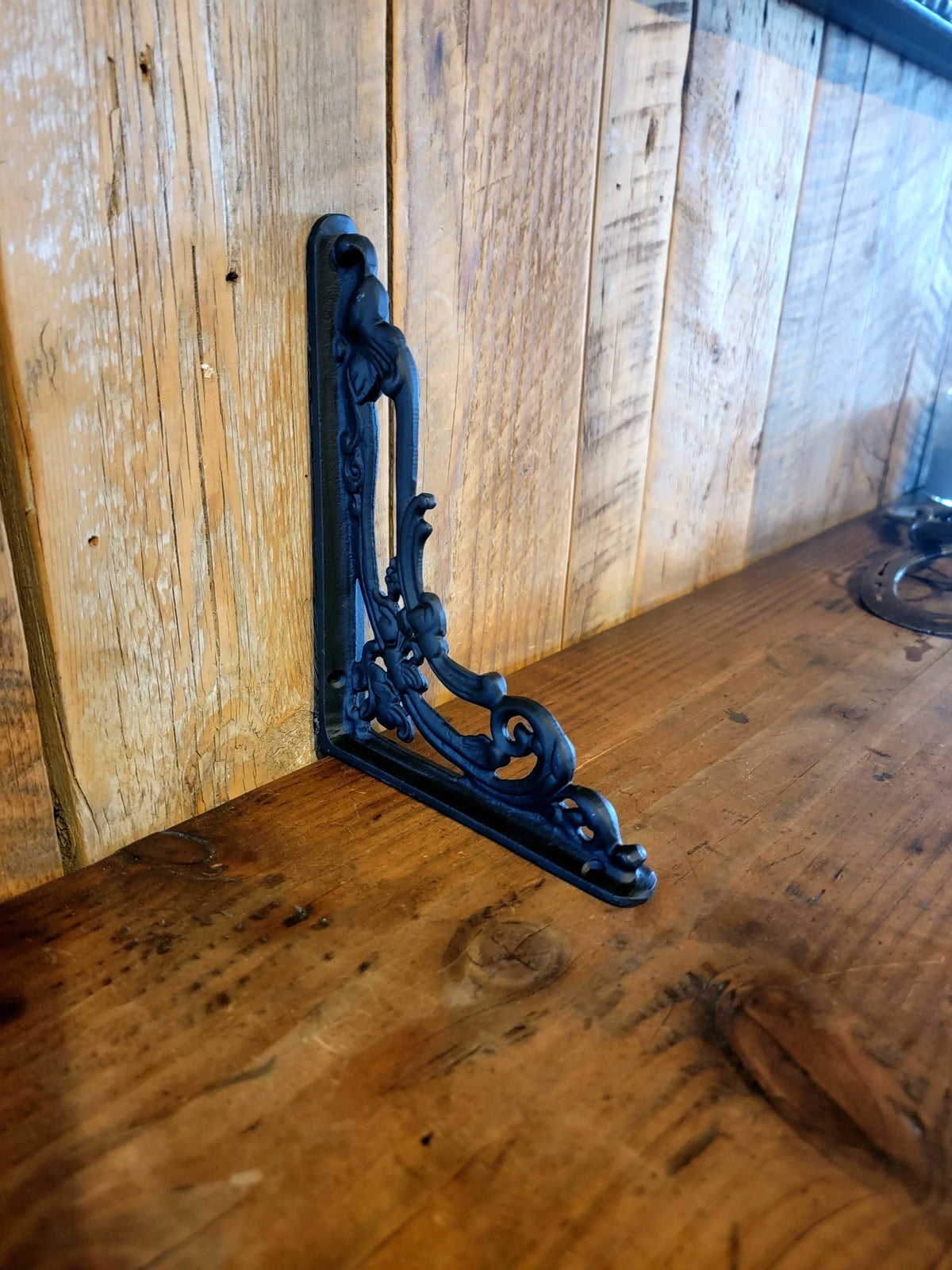 Romantic Iron Corbel / Iron Shelf Bracket - Old West Iron