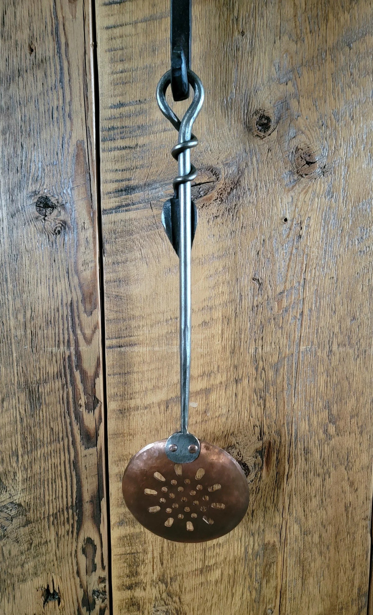 Copper Utensils with Leaf Handles - Choose Your Own Set of Three - Old West Iron