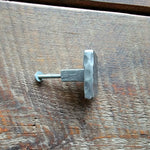 Square Hammered Modern Cabinet Knob - Old West Iron