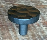 Round Hammered Modern Cabinet Knob - Old West Iron