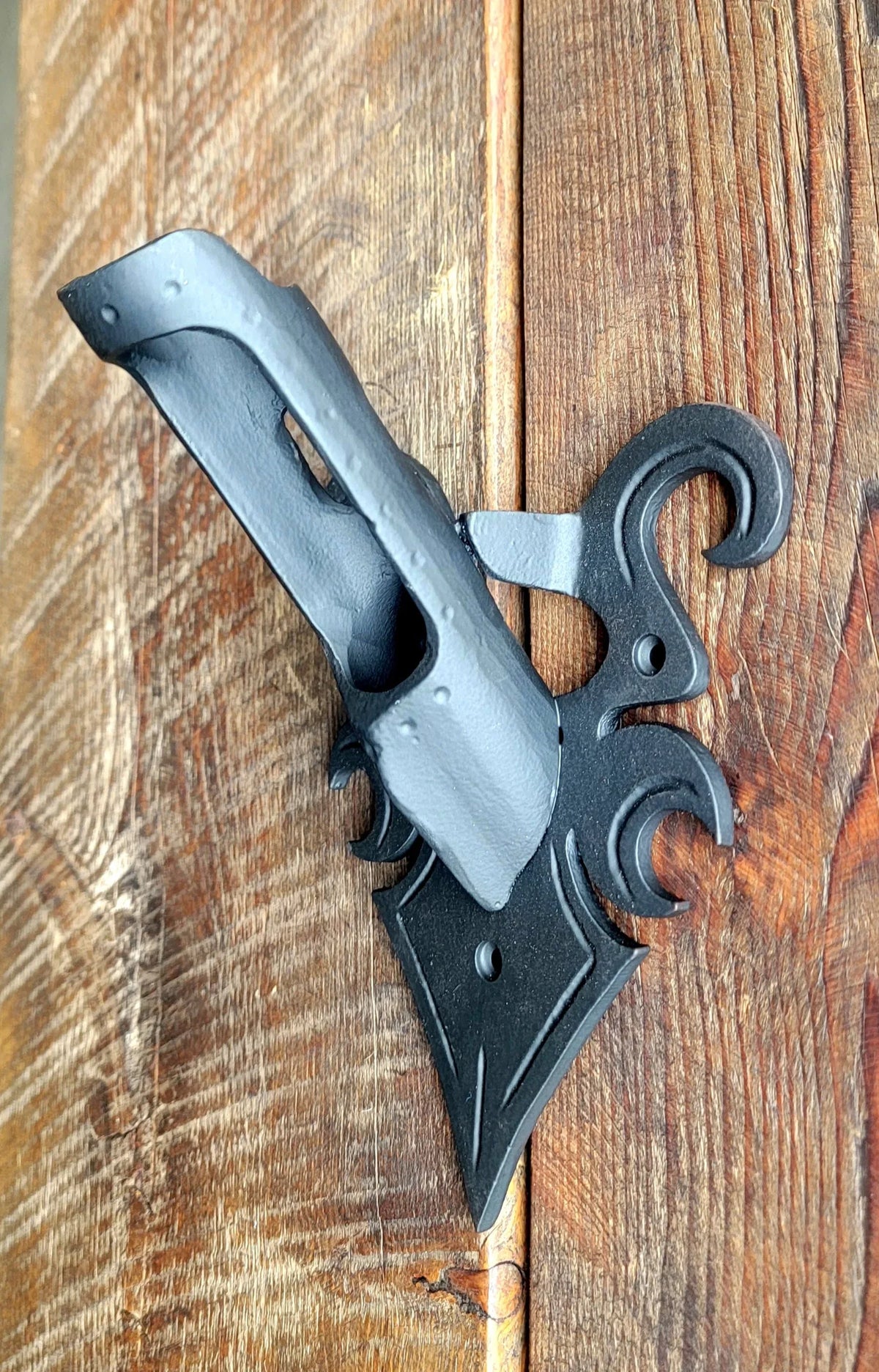 Hand Forged Decorative Iron Flag Mount Bracket - Old West Iron