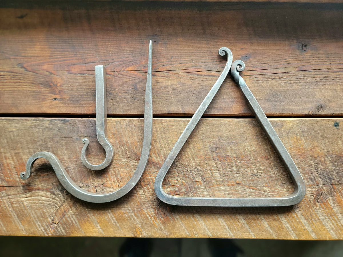 Hand Forged Iron Dinner Triangle - Old West Iron