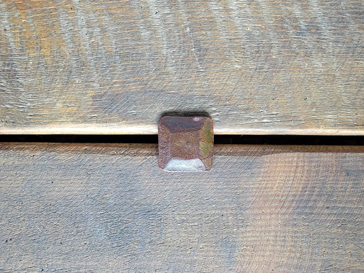 1 1/4" Square Plateau Hammered Head Clavo / Decorative Nail Head - Old West Iron