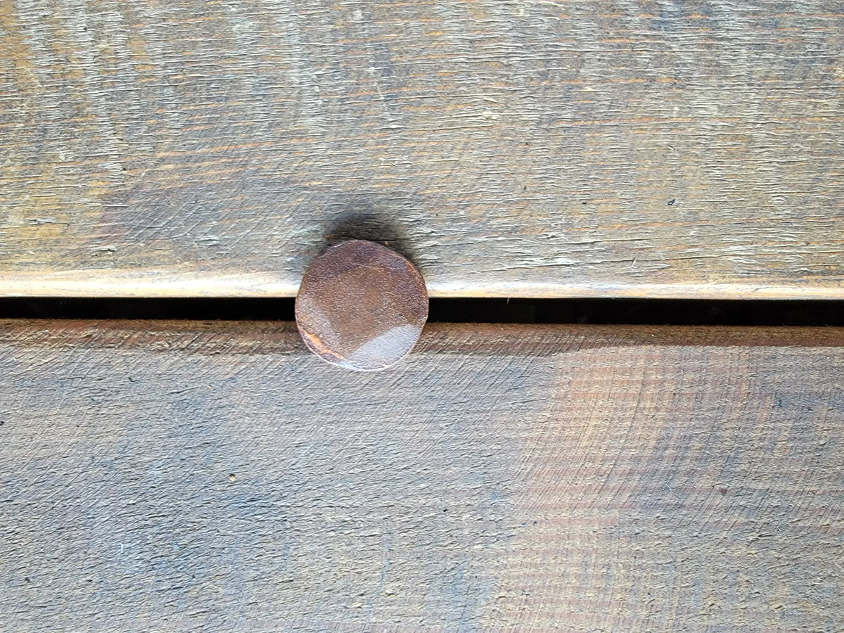 3/4" Thick Round Hammered Head Nail - Old West Iron