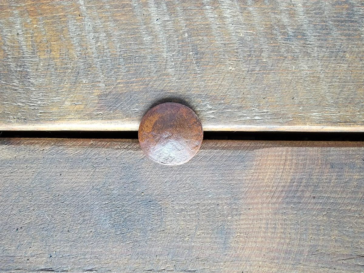 1 1/2" Round Hammered Edge Clavo / Decorative Nail Head - Old West Iron