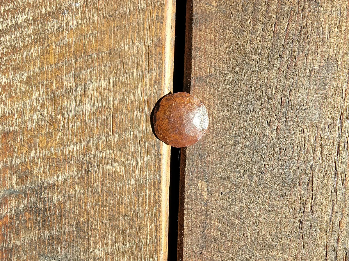1 1/2" Round Hammered Edge Clavo / Decorative Nail Head - Old West Iron