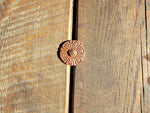 2 1/8" Round Embossed Iron Nail - Old West Iron