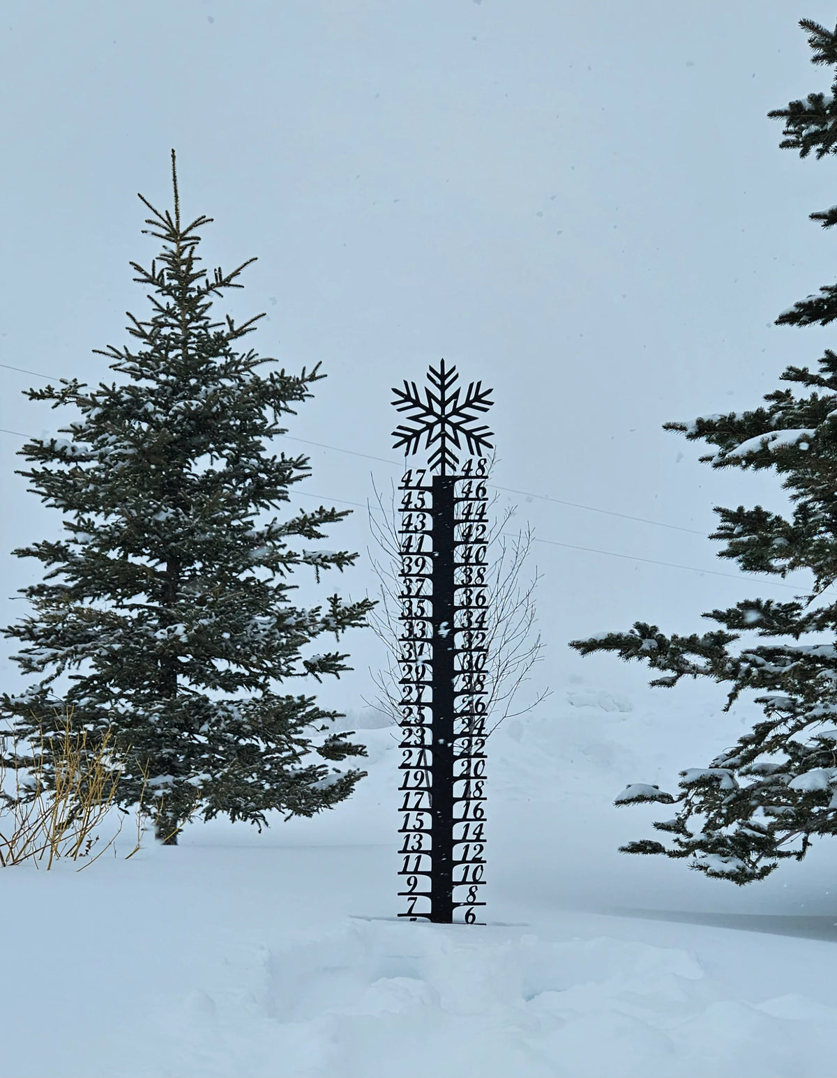 Snow Flake Snow Gauge - Old West Iron