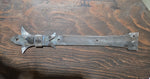 Babylonian Fleur De Lis Iron Garage Door Dummy Hinge Strap - Old West Iron