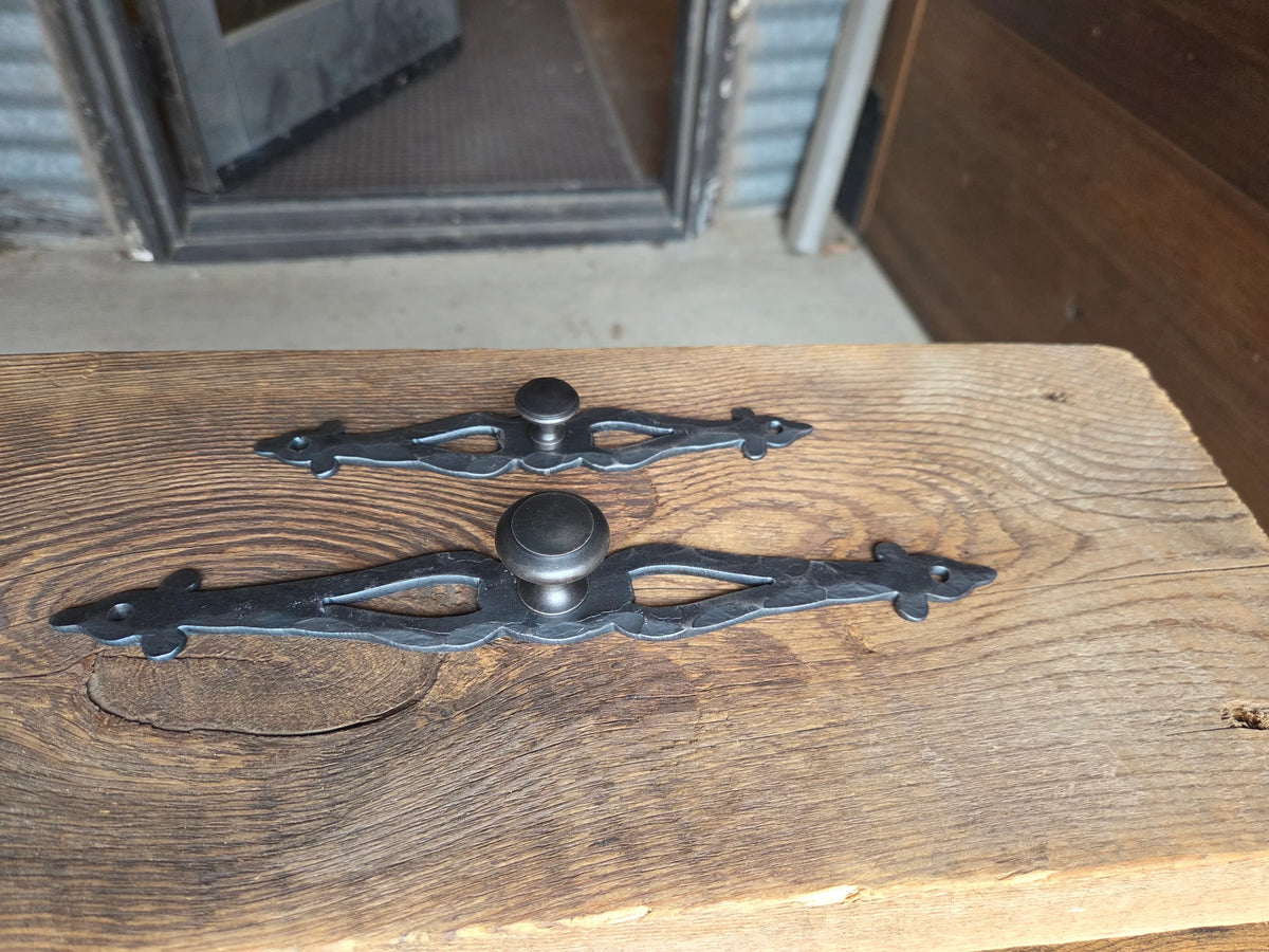 Vintage Fleur De Lis Drawer Pulls - Old West Iron
