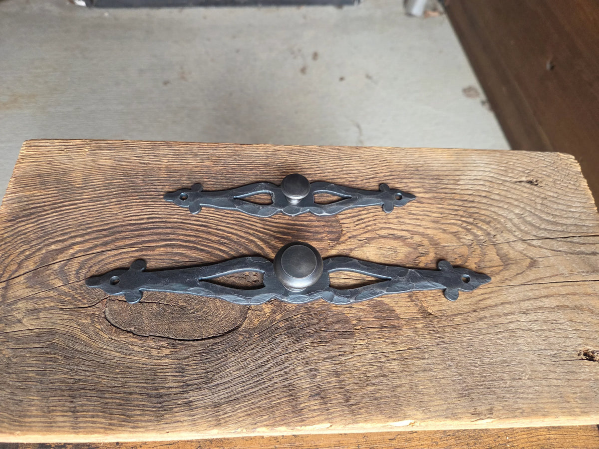 Vintage Fleur De Lis Drawer Pulls - Old West Iron