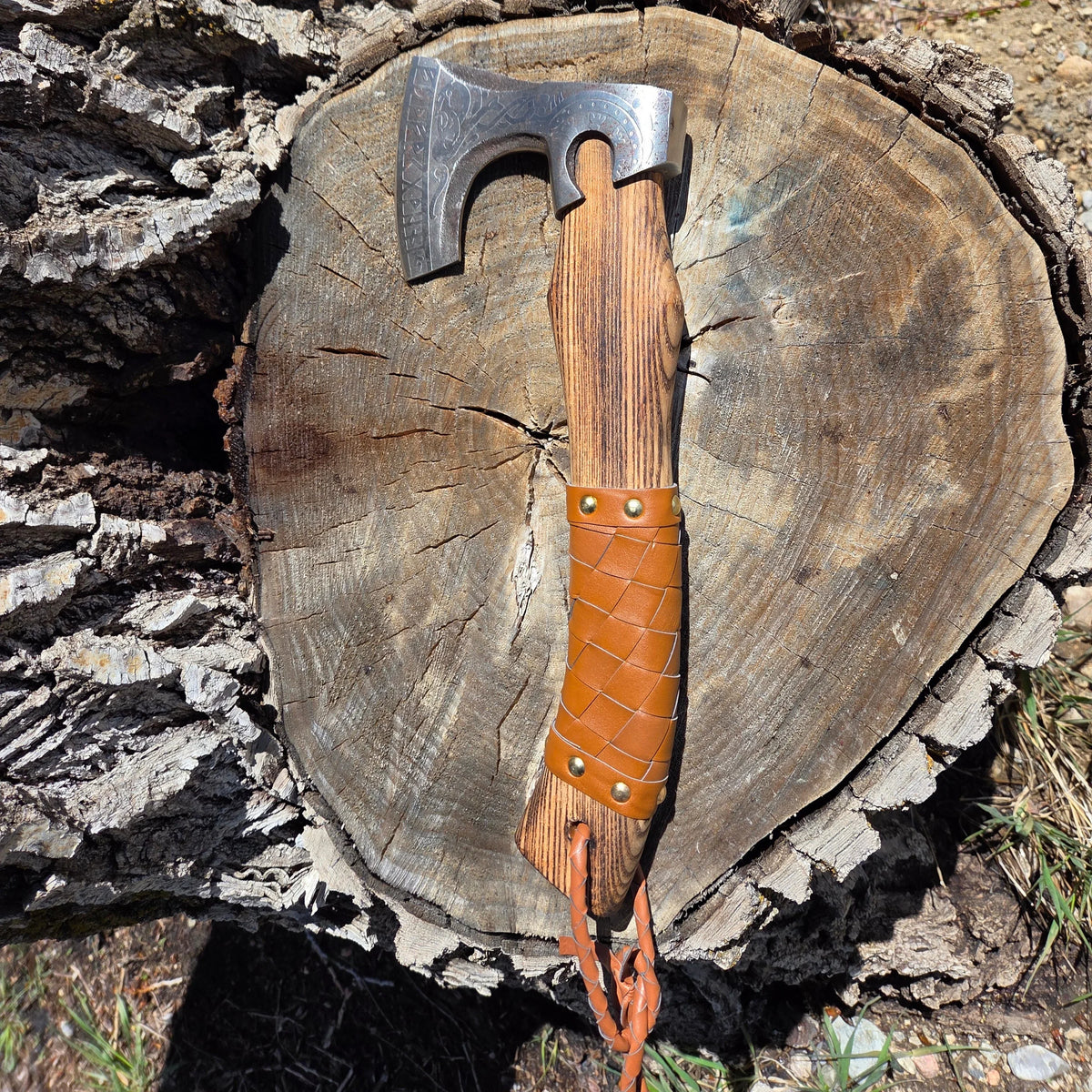 Rustic Engraved Axe - Old West Iron