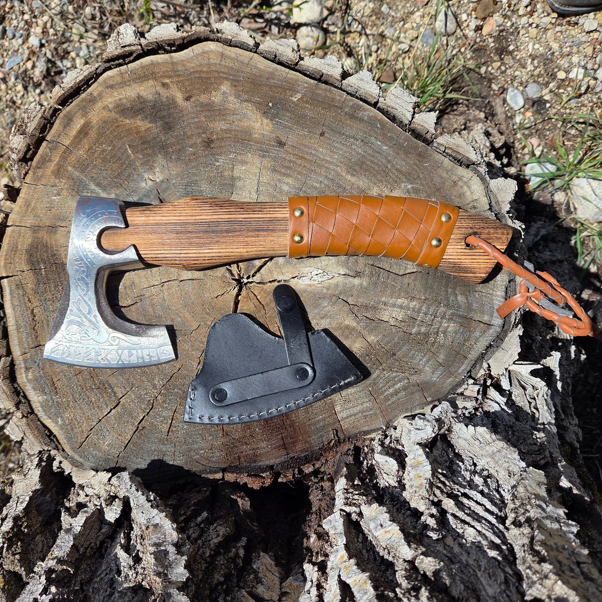 Rustic Engraved Axe - Old West Iron