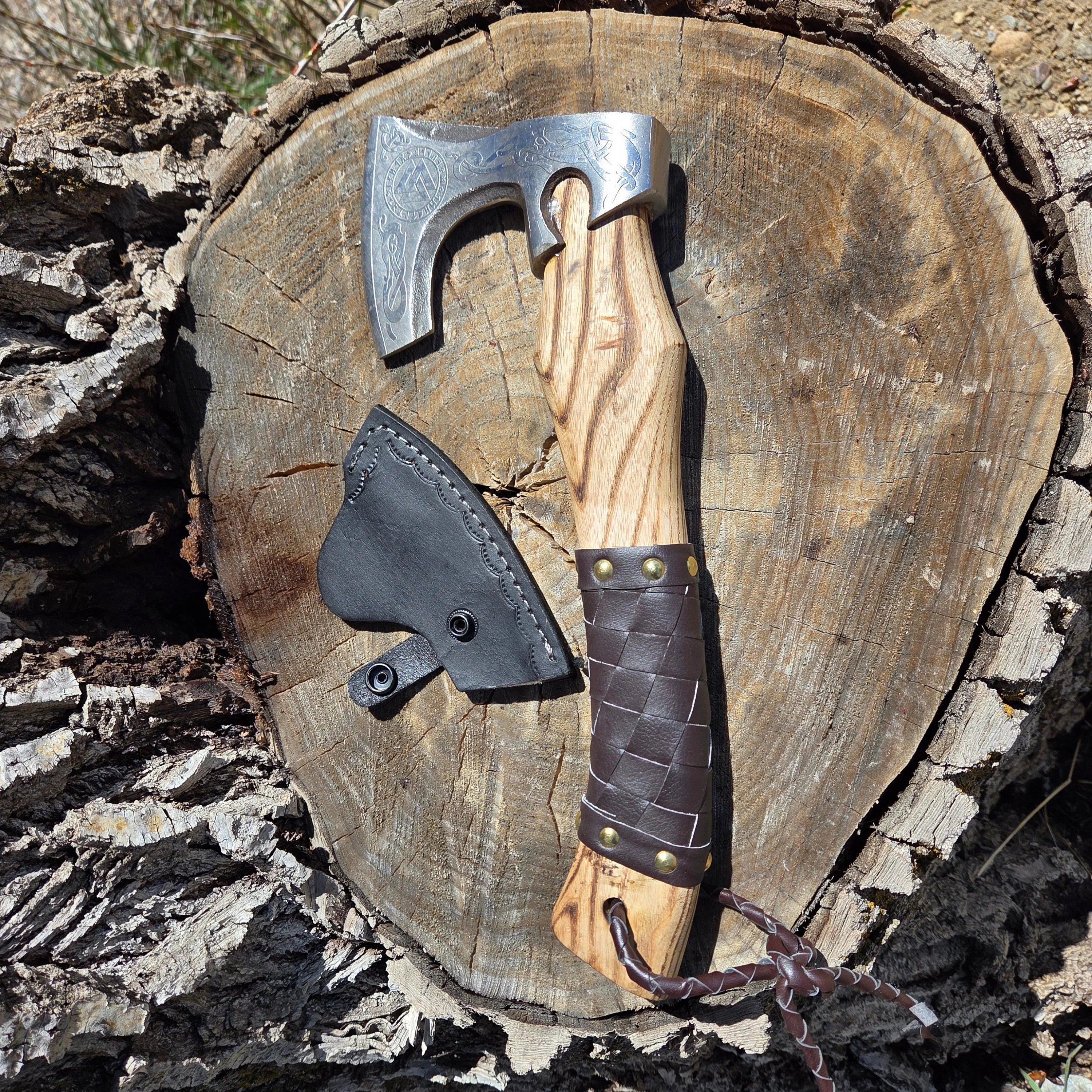 Norseman Engraved Axe - Old West Iron