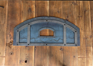 In Stock Custom Rustic Arched Hinged Pizza Oven Door - Old West Iron
