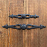 Minimalist Fleur De Lis Dresser Drawer Pulls - Old West Iron