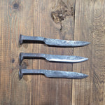 Simple railroad spike knife - Old West Iron