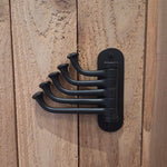Hand Forged Iron Swivel Hook — 3-Arm or 5-Arm Wall Mount Coat & Towel Hook