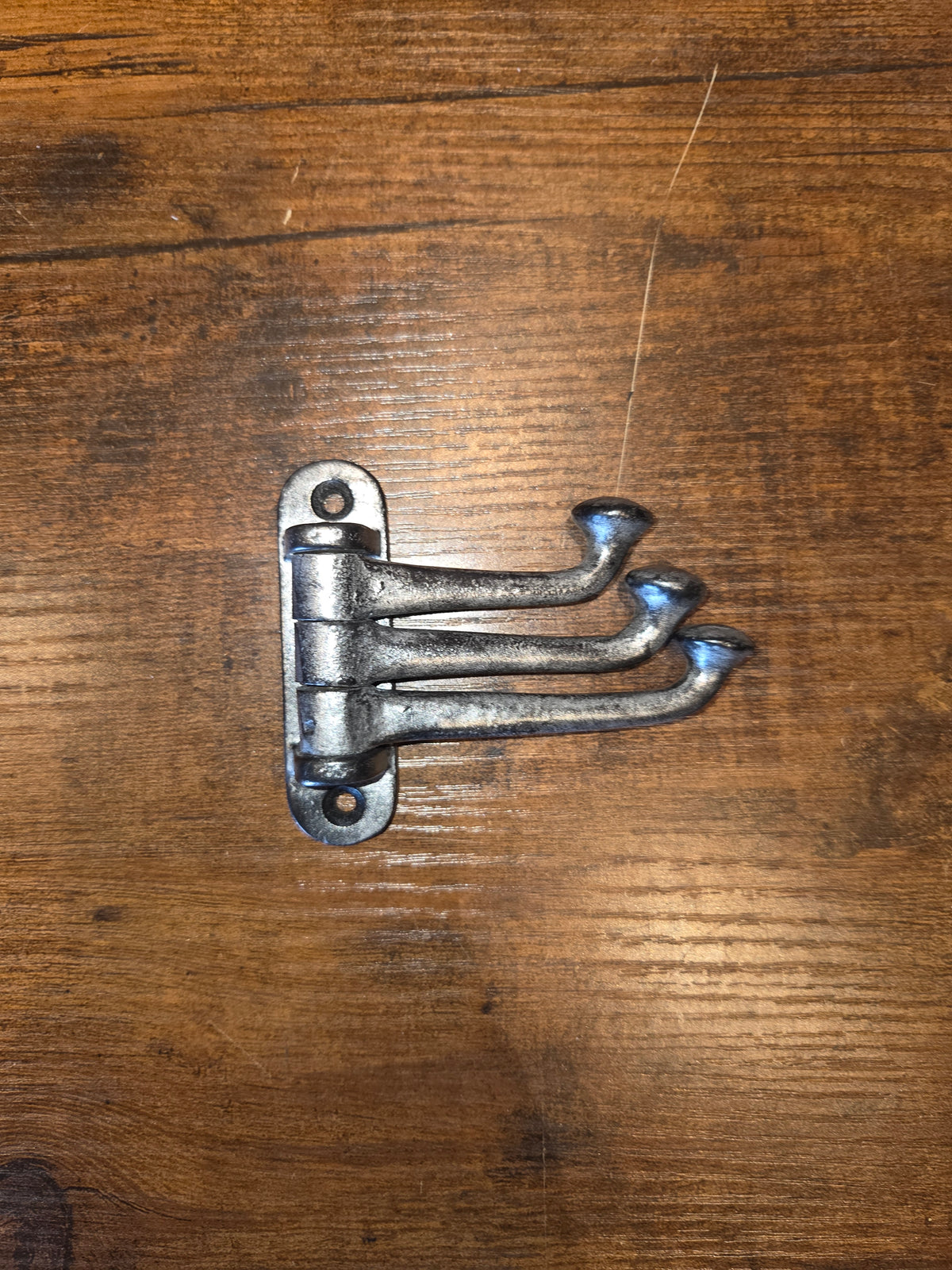 Hand Forged Iron Swivel Hook — 3-Arm or 5-Arm Wall Mount Coat & Towel Hook